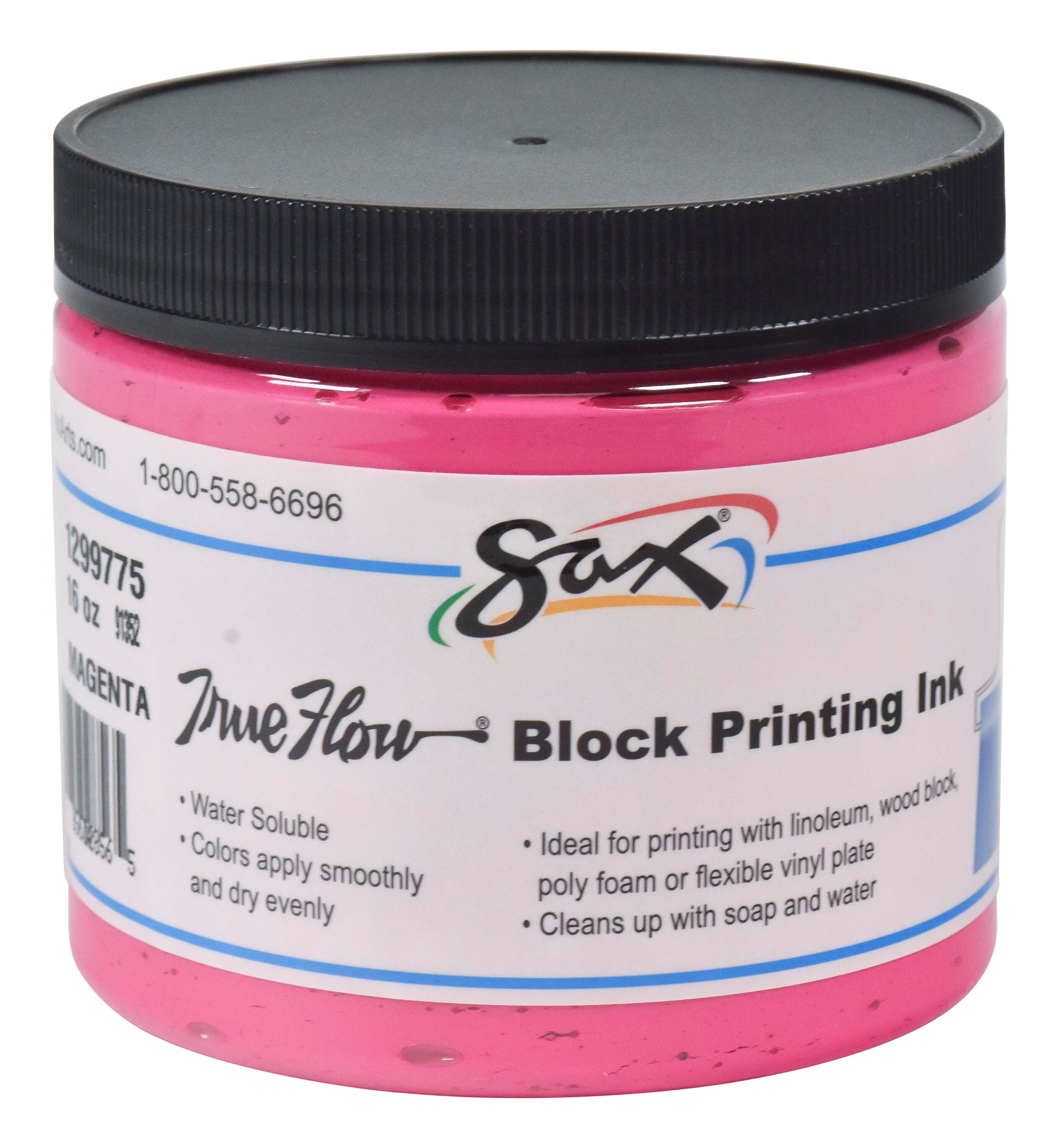 Sax Water Soluble Block Printing Ink, 1 Pint Jar, Magenta 1299775